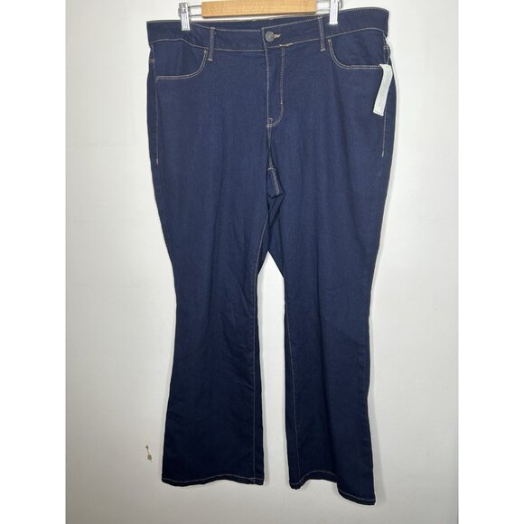 Faded Glory Women's Stretch Boot Cut Jeans Dark Wash Plus Size 20W NWT - Picture 1 of 8